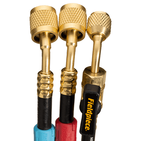 Füllschlauch-Set mit Kugelventil Fieldpiece HR3C 1/4" — Bild 1